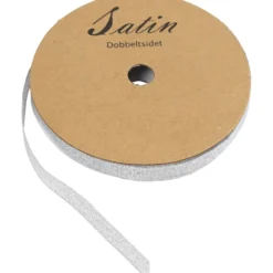 Metallic bånd 6mm 10m Sølv