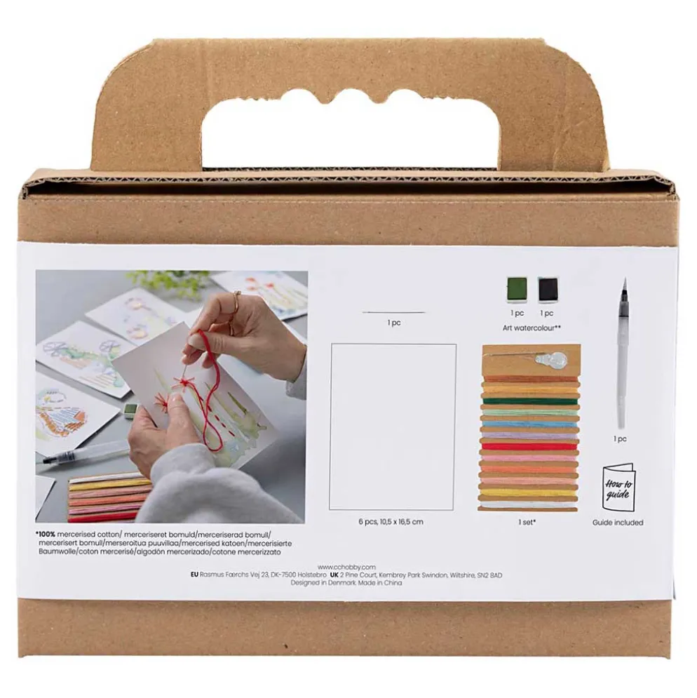 Mini DIY Kit Broderi, Malerier med broderi