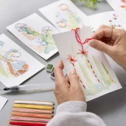 Mini DIY Kit Broderi, Malerier med broderi