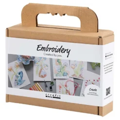 Mini DIY Kit Broderi, Malerier med broderi