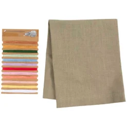 Mini DIY Kit Broderi, Serviet, støvet grøn