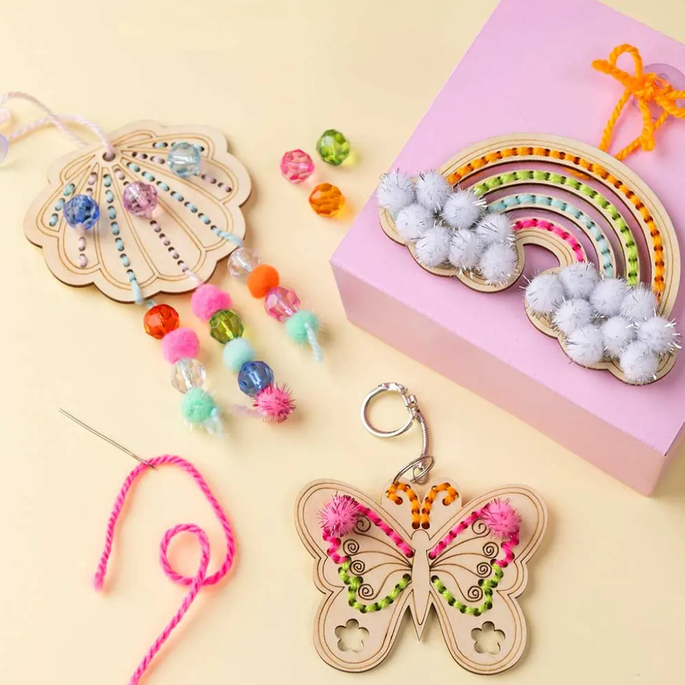 Mini DIY Kit Broderi, Sommerfugl, mm