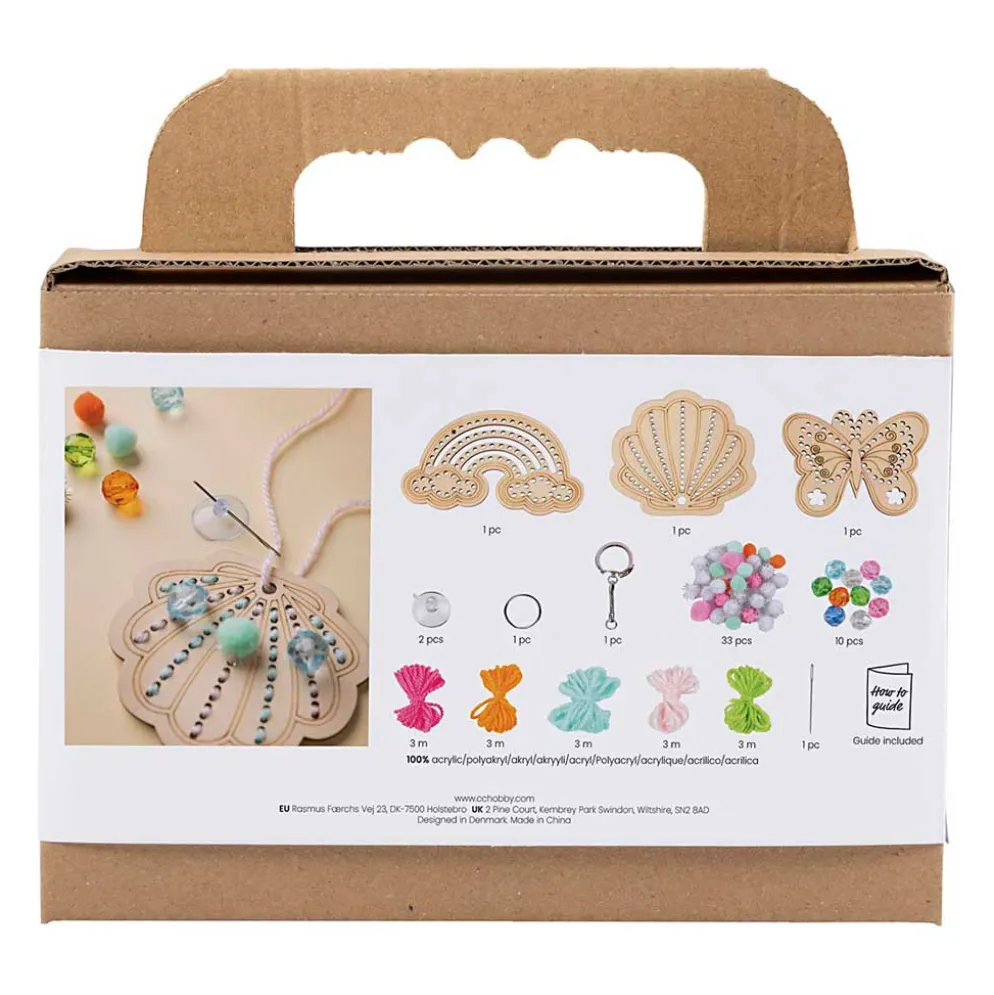 Mini DIY Kit Broderi, Sommerfugl, mm