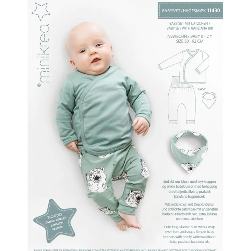 Minikrea Babysæt m/hagesmæk 0-2år