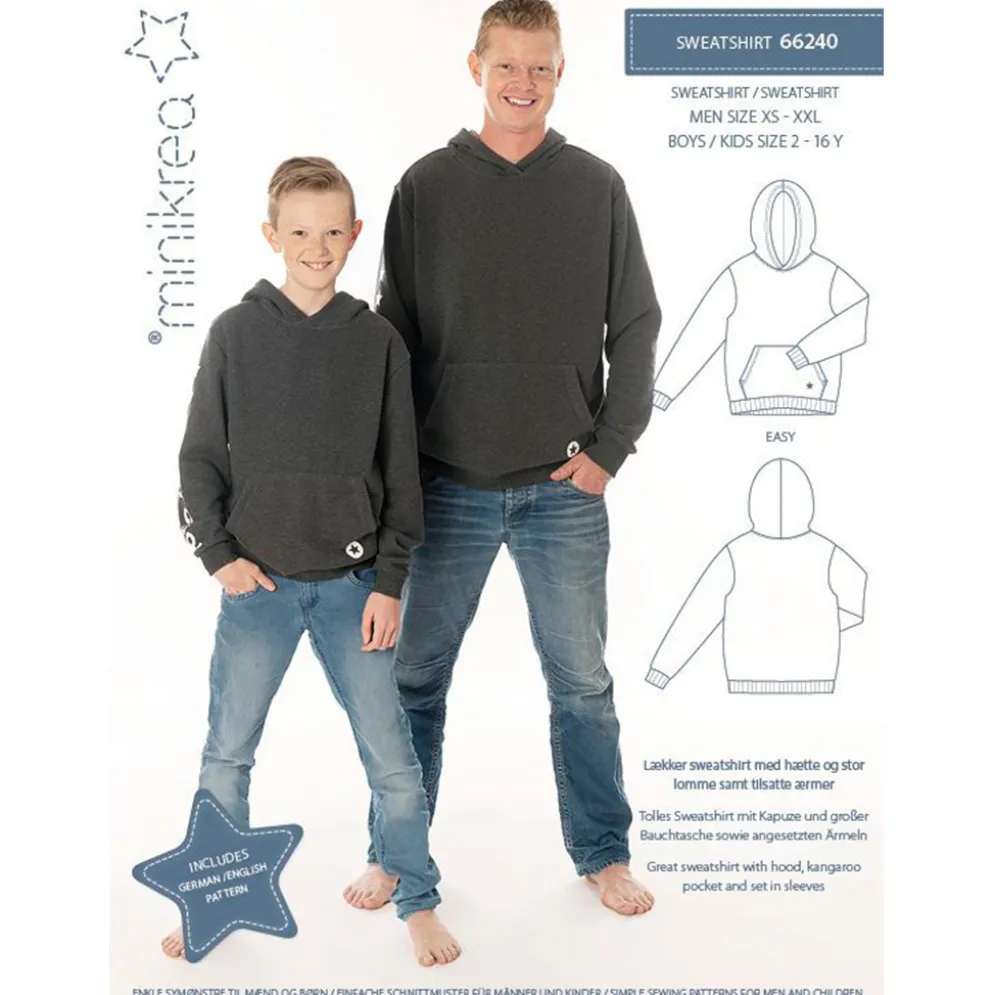 Minikrea Sweatshirt 2-16år og XXL