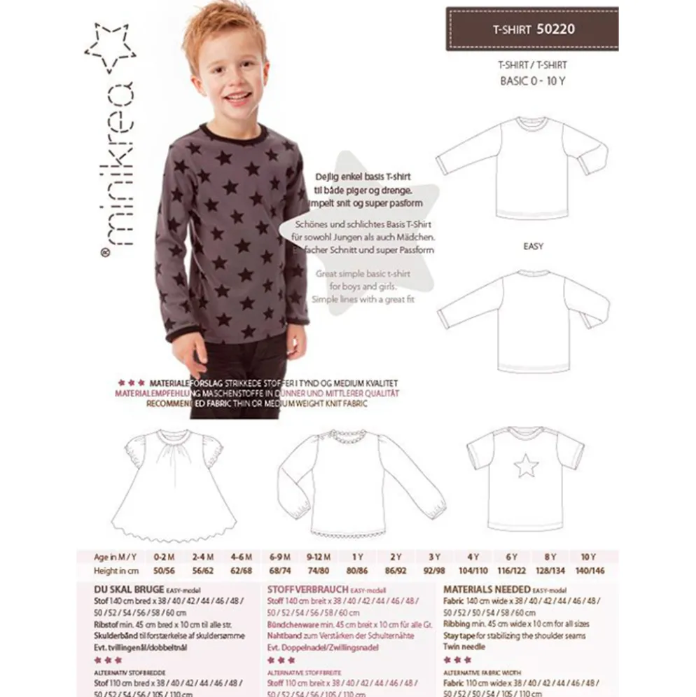 Minikrea T-shirt 0-10år
