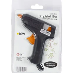 Mini limpistol 7,2mm 10W 130 °C, Sort