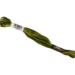 Mouline Ispe Broderigarn multifarvet Mørk lime