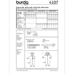Mus/Hund Burda Kids 4107 str. 98-128