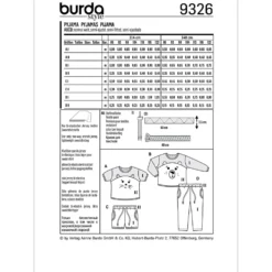 Nattøj Burda kids 9326 str. 86-122