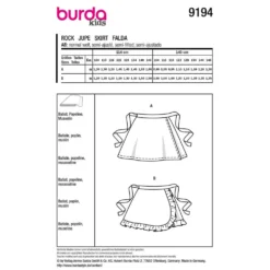 Nederdel Burda Kids 9194 str. 104-146