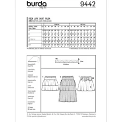 Nederdel Burda Kids 9442 str. 92-134