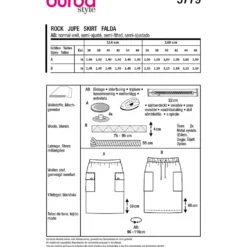 Nederdel Burda 5779 str. 34-46