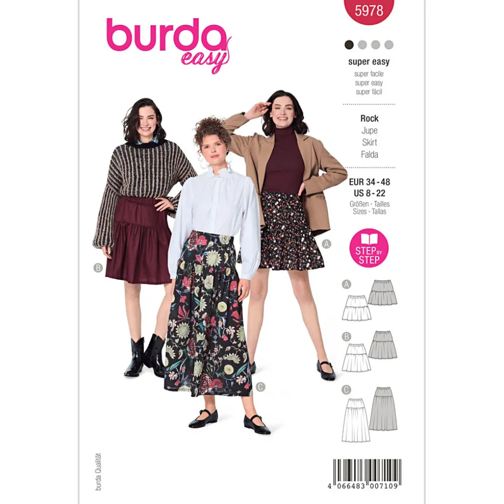 Nederdel Burda 5978 str. 34-48