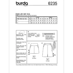 Nederdel Burda 6235 str. 34-44
