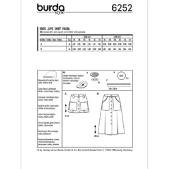 Nederdel Burda 6252 str. 34-44