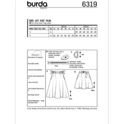 Nederdel Burda 6319 str. 34-44