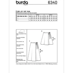 Nederdel Burda 6340 str. 34-44
