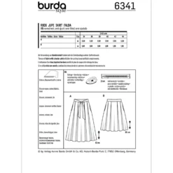 Nederdel Burda 6341 str. 34-44