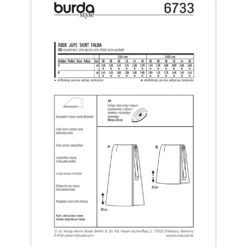 Nederdel Burda 6733 str. 36-46