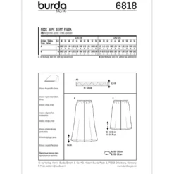 Nederdel Burda 6818 str. 36-54