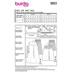Nederdel Burda 5653 str. 36-48