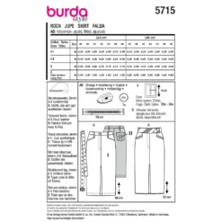 Nederdel Burda 5715 str. 36-48