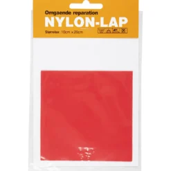 Nylon-lap M/LIM TIL  OMGÅENDE REPARATION, Rød str. 10×20 cm,