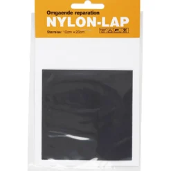 Nylon-lap M/LIM TIL OMGÅENDE REPARATION, Sort str. 10×20 cm,