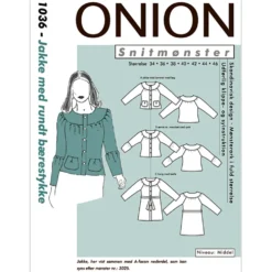 Onion Mønster, Jakke m/ rundt bærestykke