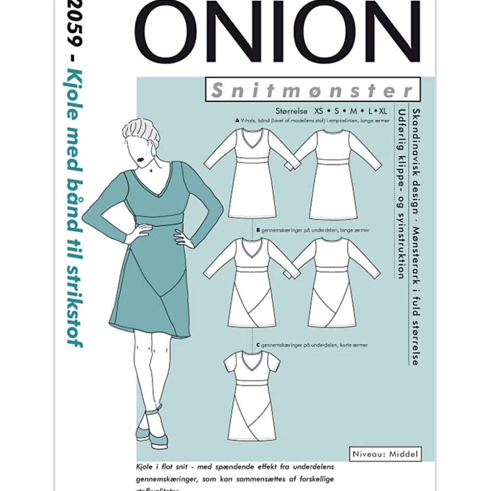 Onion Mønster, Kjole m/ bånd