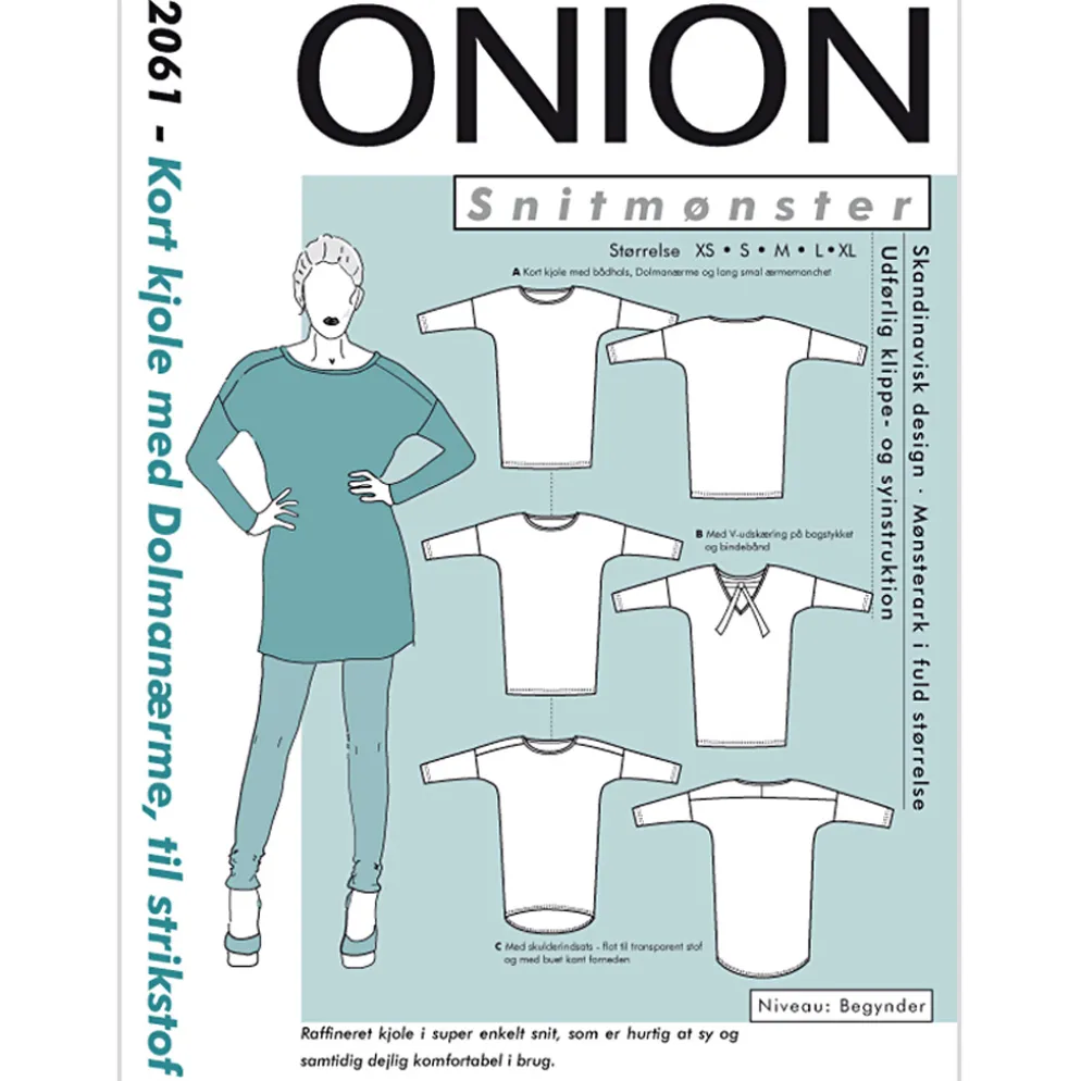 Onion Mønster, Kjole m/ Dolmanærme