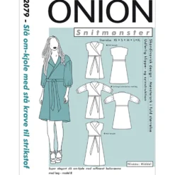 Onion Mønster, Slå om-kjole m/ ståkrave