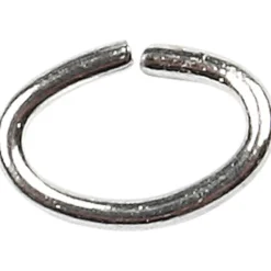 Oval-ring, tykkelse 0,7 mm, 50 stk. Forsølvet