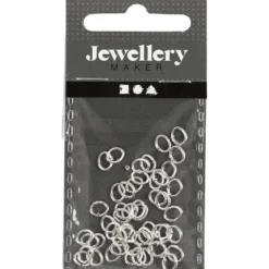 Oval-ring, tykkelse 0,7 mm, 50 stk. Forsølvet
