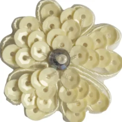 Pailletblomst 2,5cm Lys gul