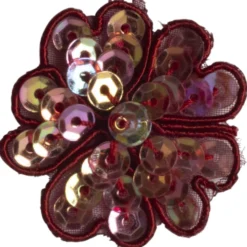 Pailletblomst 2,5cm Wine