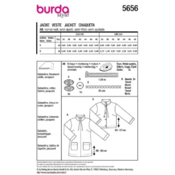 Parka Burda 5656 str. 36-48