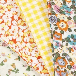Patchworkstof 45×55 cm 4 stk. Gul