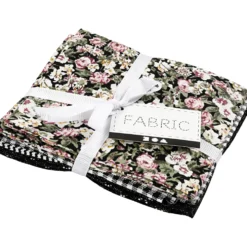 Patchworkstof 45×55 cm, 4 stk. Sort