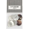 Perlemorsknap 2-huls, 23 mm, 6stk. Natur