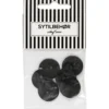 Perlemorsknap 2-huls, 20 mm, 6stk. Sort