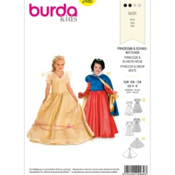 Pinsesse/Snehvide Burda Kids 2480 str. 104-134