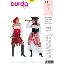Pirat kostume Burda 3422 str. 36-48