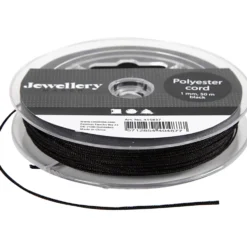 Polyester snor 1 mm, 50 m Sort