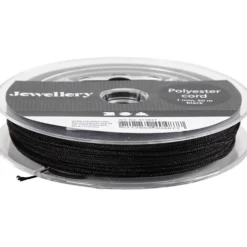 Polyester snor 1 mm, 50 m Sort