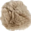 Pompon pels look m/elastikstrop, diam. 8 cm, lys camel, 1stk.