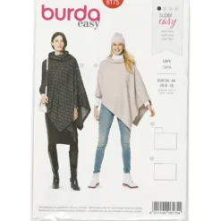 Poncho Burda 6175 str. 34-44