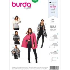 Poncho Burda 7313 str. 36-48