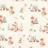 Poplin m/ julelandskab Trend white